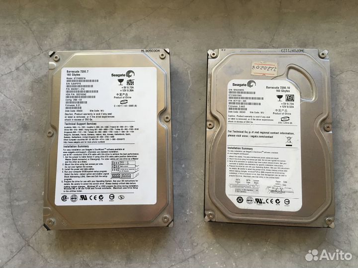 Нерабочие жесткие диски 2 шт