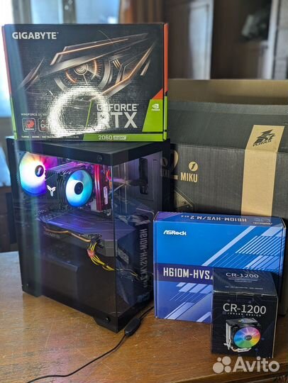 Игровой пк I3-12100F/ RTX 2060 Super/16gb/ssd 512g