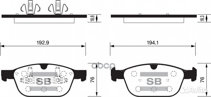 SP2320 колодки дисковые передние Volvo XC60 3