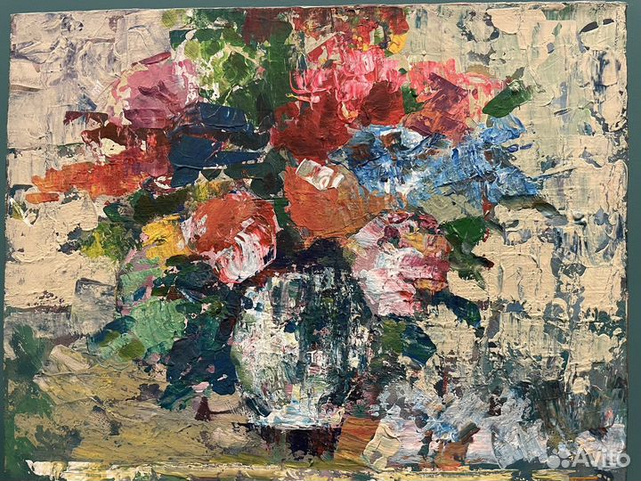 Картина абстрация холст акрил 30*37см