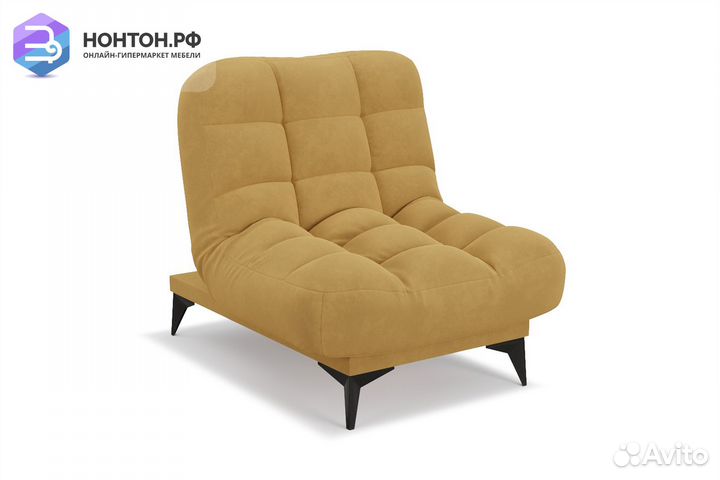 Кресло клик-кляк Арно велюр желтый