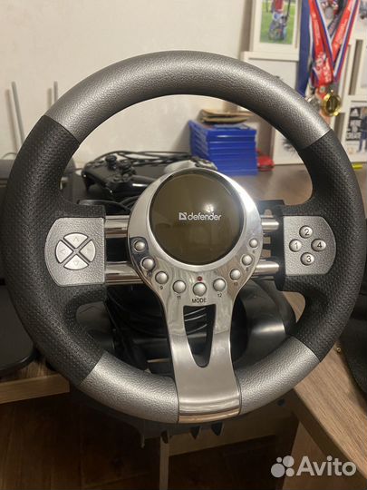 Игровой руль defender forsage gtr