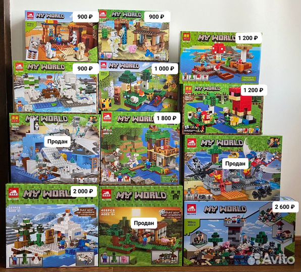 Конструктор Lego Minecraft. Лего аналог