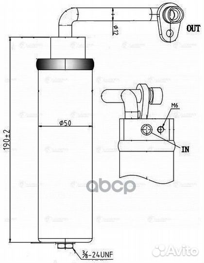Ресивер-осушитель конд. для а/м Nissan Qashqa L