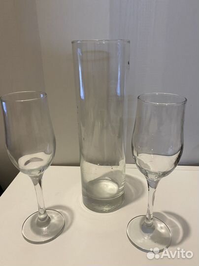 Ваза и бокалы, набор