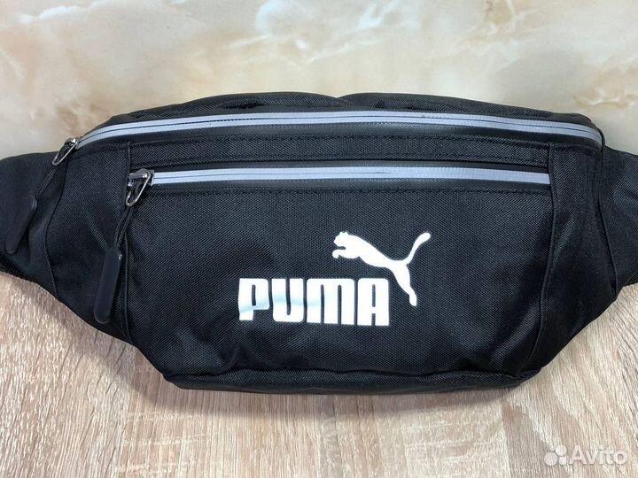 Сумка Puma поясная мужская, чёрная. Новая