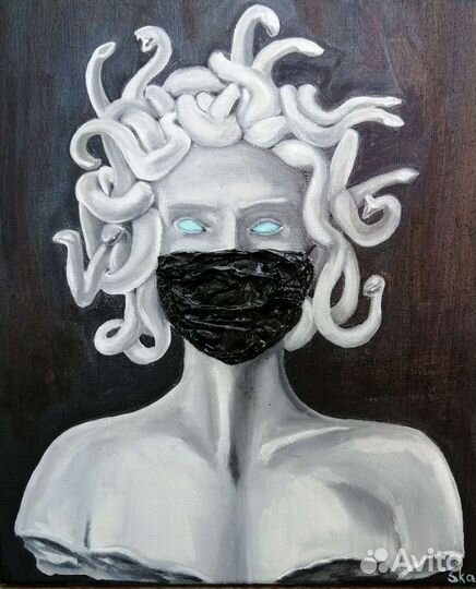 Катина маслом Медуза Горгона