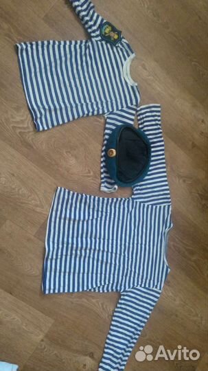 Детский берет и тельняшки 2 шт, на вырост