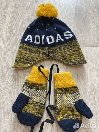 Шапка и варежки Adidas