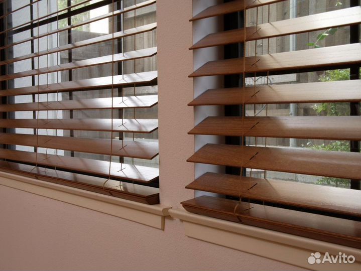 Горизонтальные деревянные жалюзи 60*150