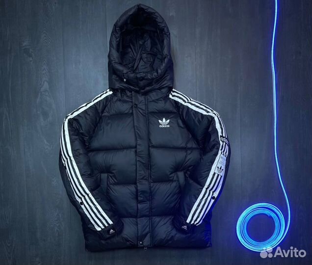 Зимняя мужская куртка Adidas чёрная adibreak