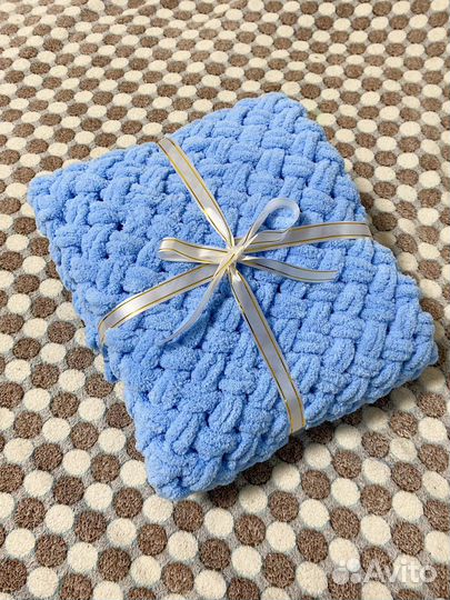 Плед детский вязаный ручная работа