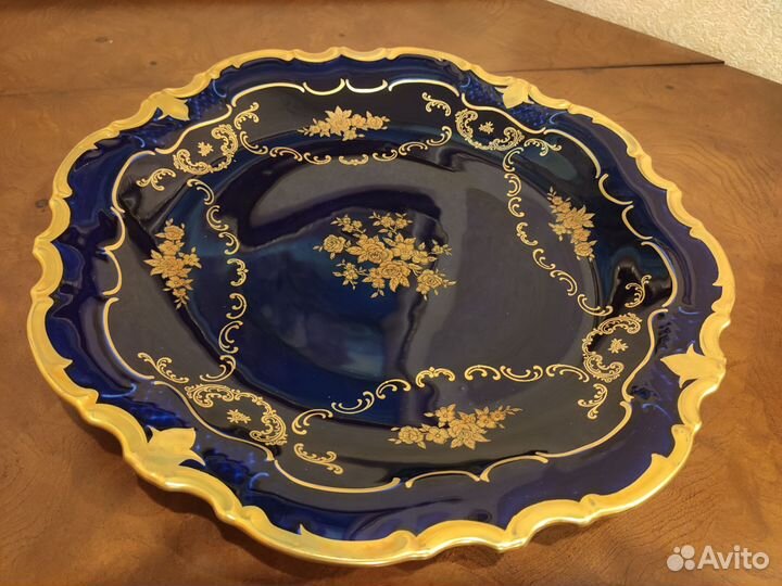Блюдо фарфоровое Рейхенбах. ГДР. Антиквариат