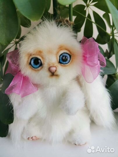 Зайка меховой ручной работы