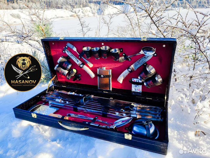 Подарочный шашлычный набор для пикника