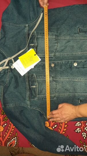 Джинсовая куртка с мехом мужская xl