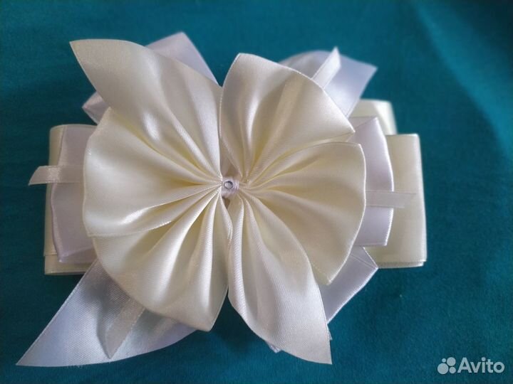 Бант с лентой атласной для конверта на выписку