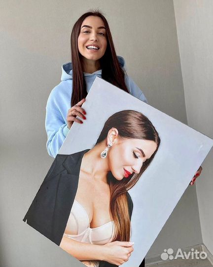 Портрет по фото на холсте