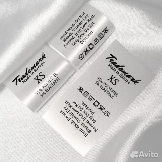 Бирки печать для одежды, вшивные, этикетки