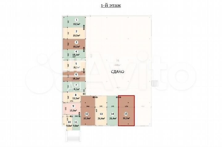 Сдам торговое помещение, 36 м²