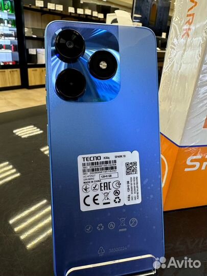New Смартфон Tecno Spark 10 4+128Gb Синий