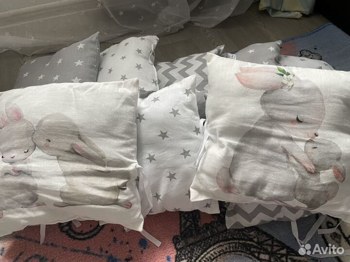 Подушки бортики в кроватку