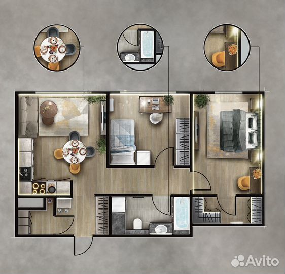 Скетч интерьера, визуализация