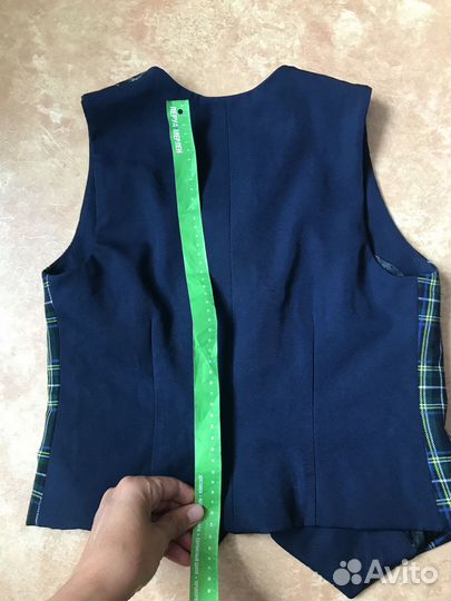 Школьный жилет в желтую клетку лицей 182
