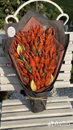 Мужской букет из раков, съедобный букет