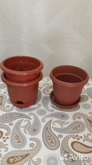 Горшки пластиковые д/цветов нов