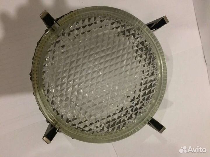 Конфетница СССР 50 е года стекло в латуни