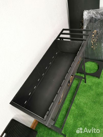 Мангал 4 мм усиленный бортами. От 12 лет срок