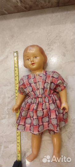 Куколка Целлулоид 30 см. Не реставрирована