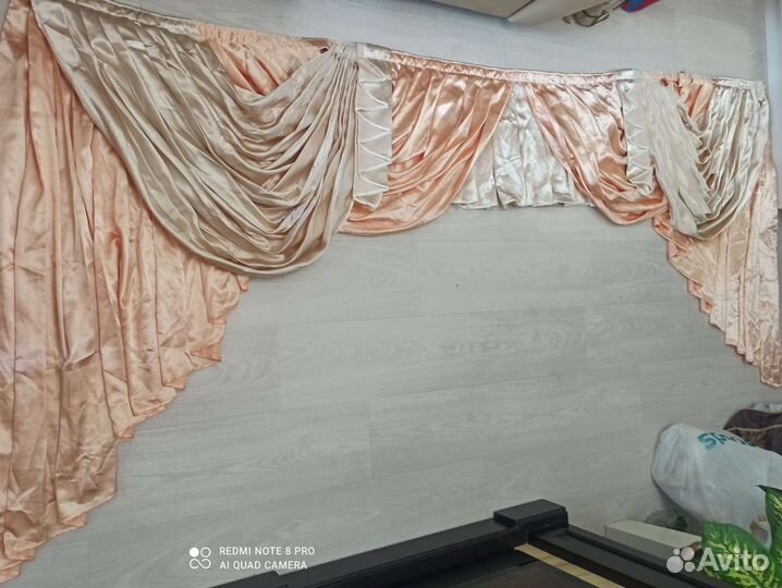 Шторы с ламбрекеном бу