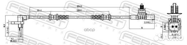 Датчик abs передний 16606005 Febest