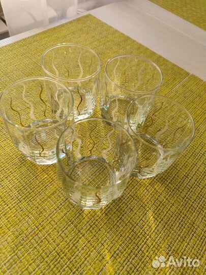 Набор из 5 хрустальных фужеров для виски