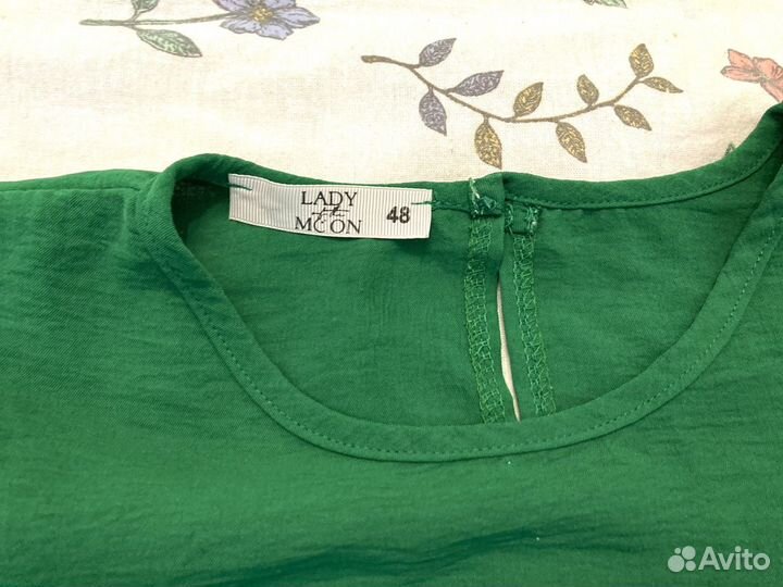 Блузка зеленая женская 48