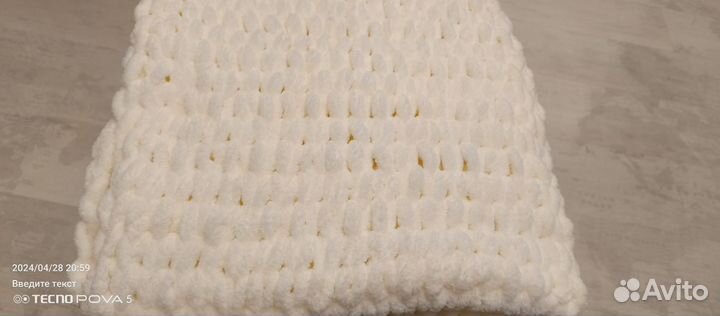 Плед из ализе пуффи