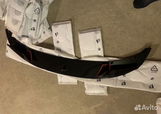 Сплиттер BMW 5 F10 / бмв Ф10 черный глянец