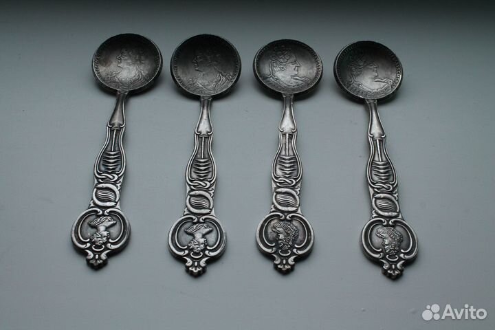 Ложки из копий редких царских монет 2шт