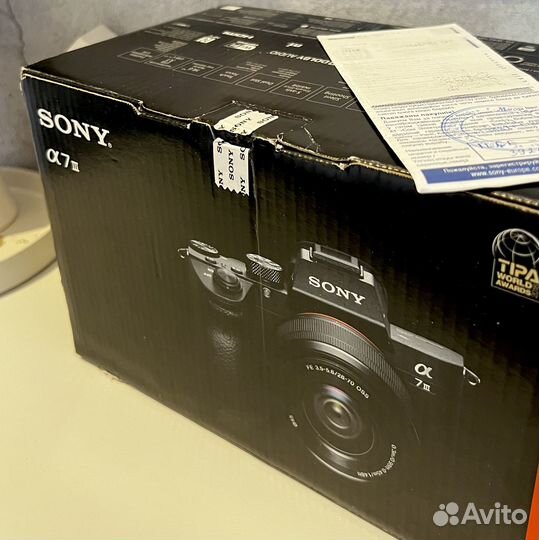 Фотоаппарат sony a7 iii kit + карта памяти + сумка