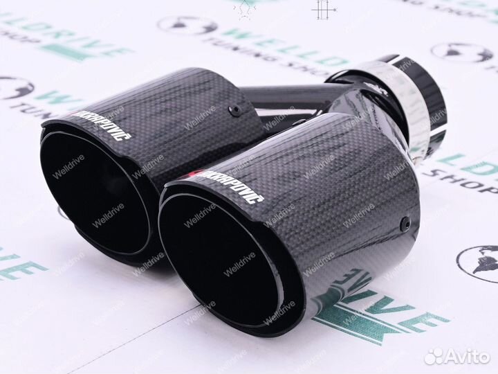 Насадка на выхлоп 2+0 Akrapovic 89мм