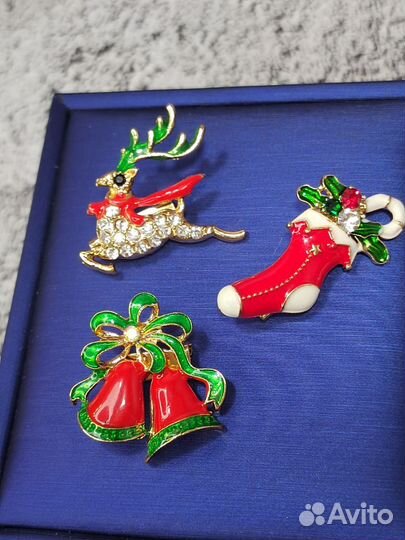 Броши набор новогодний