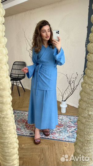 Костюм кимоно изо льна