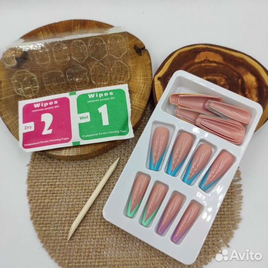 Накладные ногти (типсы) с готовым дизайном