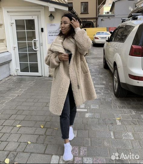Пуховик/ пальто/ дубленка/шуба из эко меха/ тедди