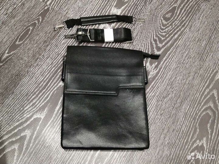Мужская кожаная сумка через плечо новая