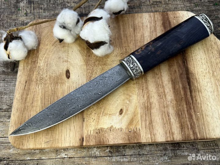 Якутский подарочный нож в чехле из дерева