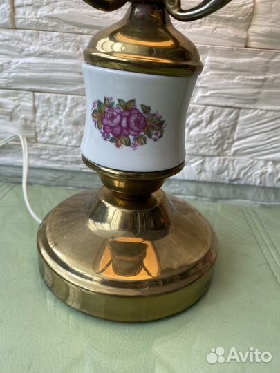 Лампа настольная с абажуром СССР