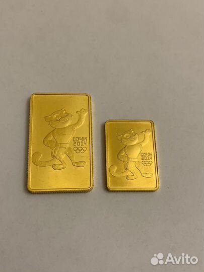 Золотая монета талисман олимпиада сочи леопард